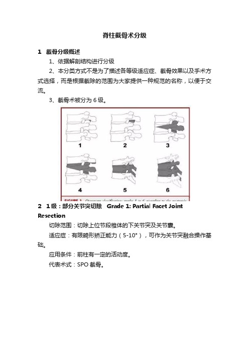 脊柱截骨术分级