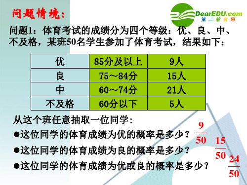 高中数学：3.4互斥事件(第一课时)课件 苏教版必修3