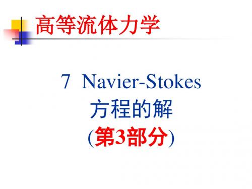 73NavierStokes方程的解