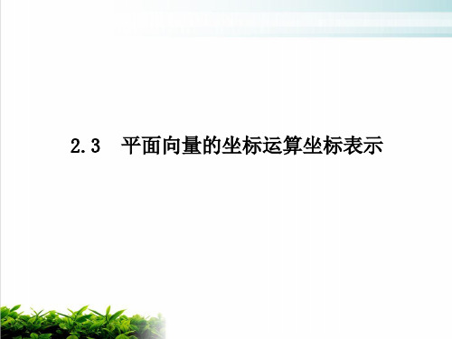 《平面向量的基本定理及坐标表示》教用课件人教版1