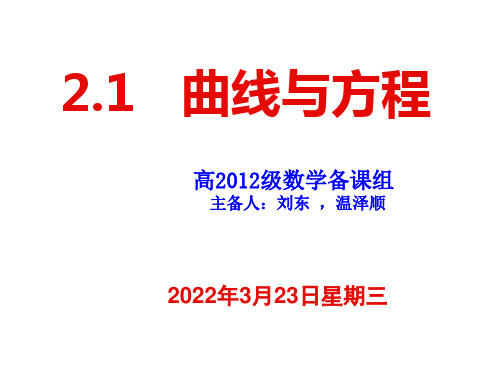 2.1.1--曲线和方程课件