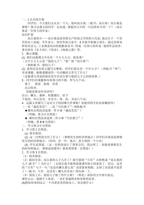 《高尔基》教案
