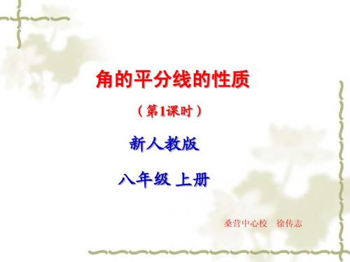 角平分线的性质说课(PPT)