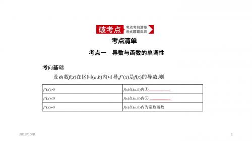 2020版高考数学(北京)一轮总复习 3.2 导数的应用