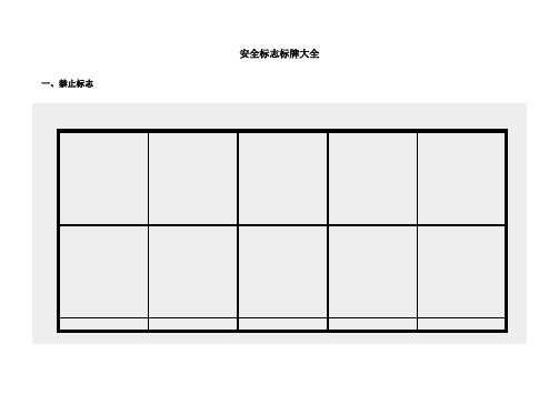 安全标志标牌大全