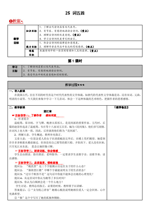 25.词五首