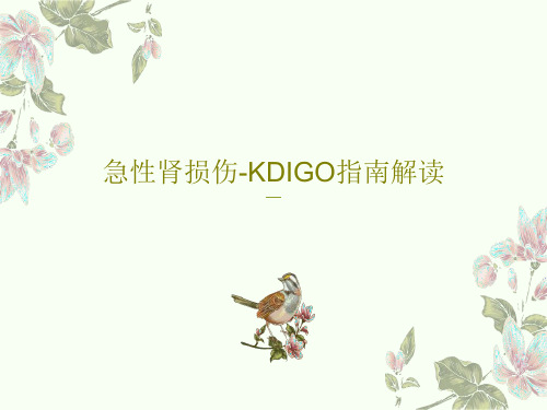 急性肾损伤-KDIGO指南解读59页PPT