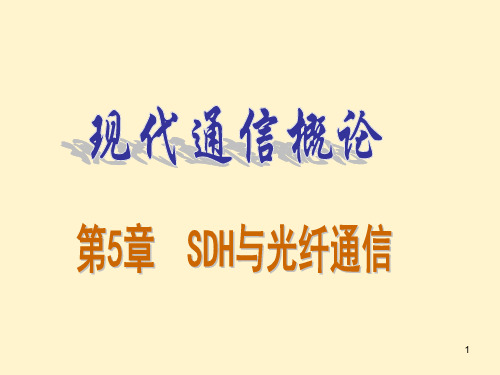 通信概论SDH与光纤通信(运输j)