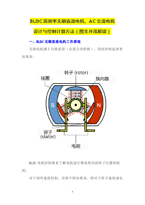 BLDC高效率无刷直流电机、AC交流电机设计与控制计算方法(图文并茂解读)