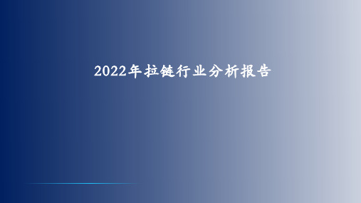 2022年拉链行业分析报告