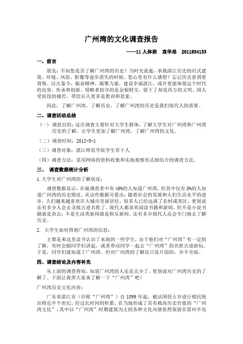 广州湾调查报告