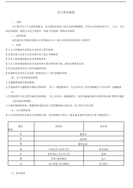 员工晋升制度(附表格及流程)