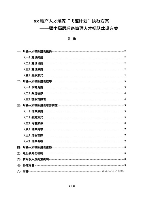 某地产公司人才培养计划执行实施方案