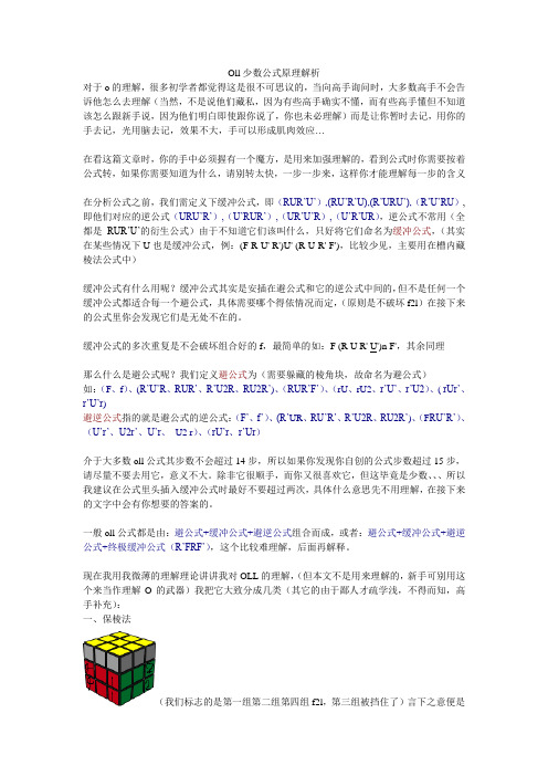 oll少数公式原理解析