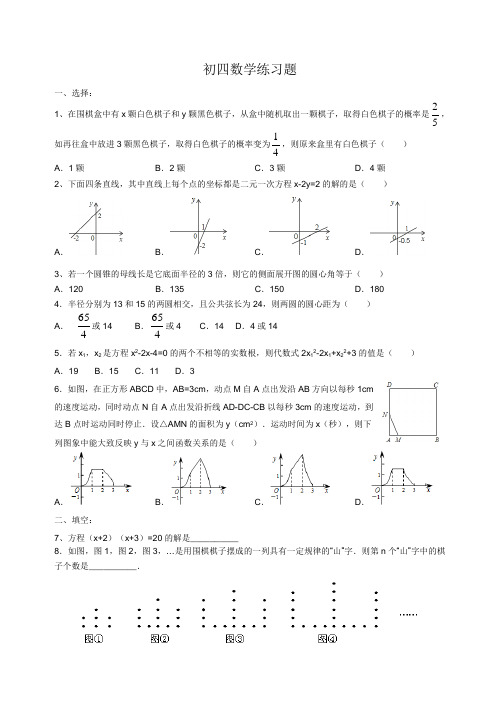 初四数学练习题