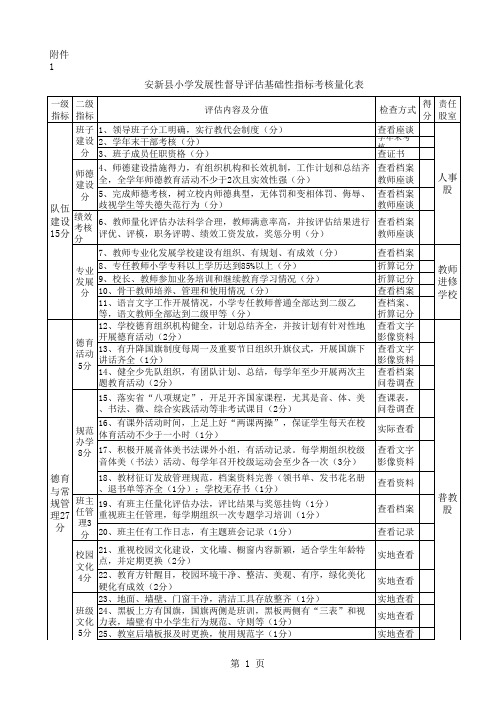 小学评估细则