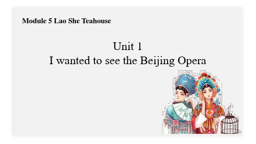 《I wanted to see the Beijing Opera》PPT课件