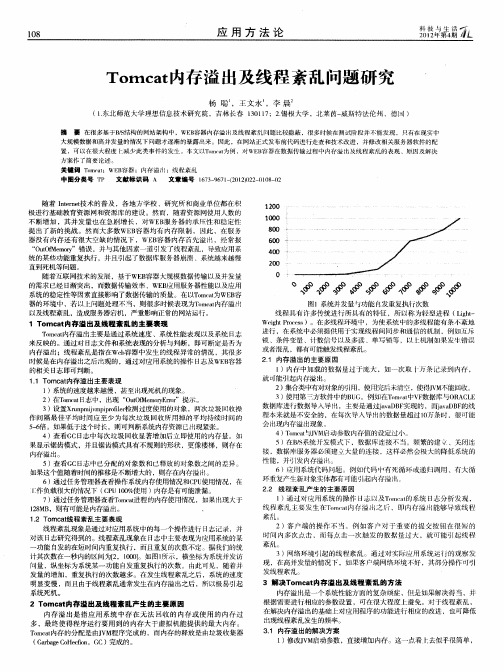 Tomcat内存溢出及线程紊乱问题研究