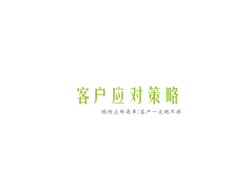 置业顾问培训客户应对策略