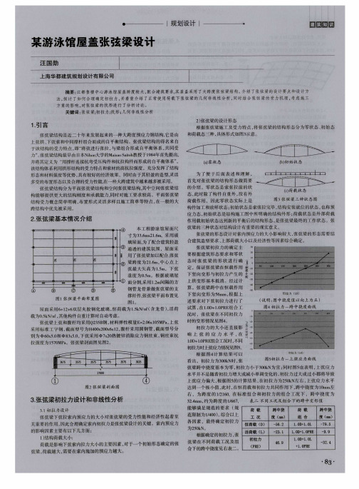 某游泳馆屋盖张弦梁设计