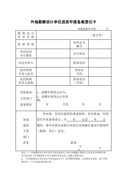 备案等级表格