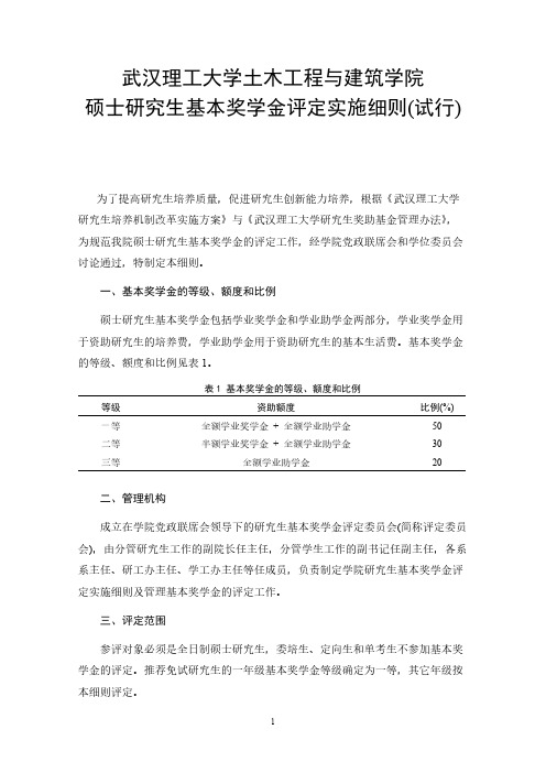 Removed_武汉理工大学研究生基本奖学金评定办法