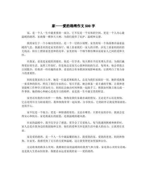 家——爱的港湾作文500字