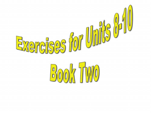 高二英语上学期exercises-for-unit-8-10