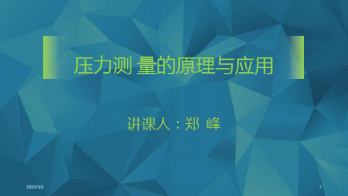 压力测量的原理及应用PPT课件