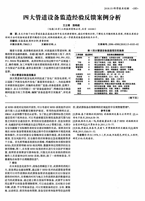 四大管道设备监造经验反馈案例分析