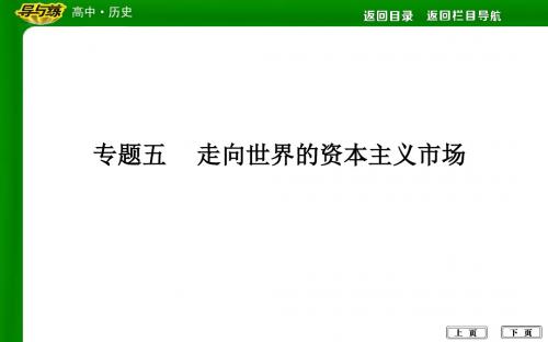 《导与练》浙江历史学考必修二专题五  走向世界的资本主义市场