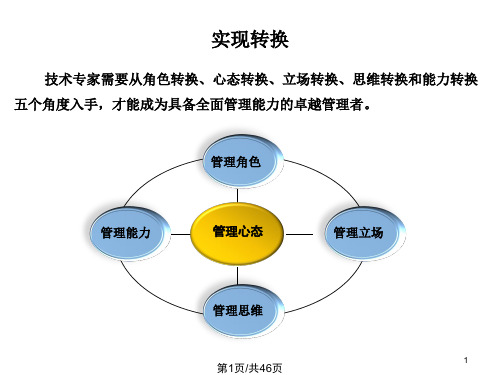 从技术专家走向管理者