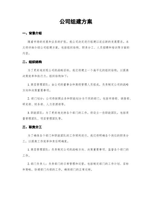 公司组建方案