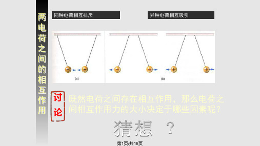 物理选修教科 库仑定律 Flash动画演示实验PPT课件