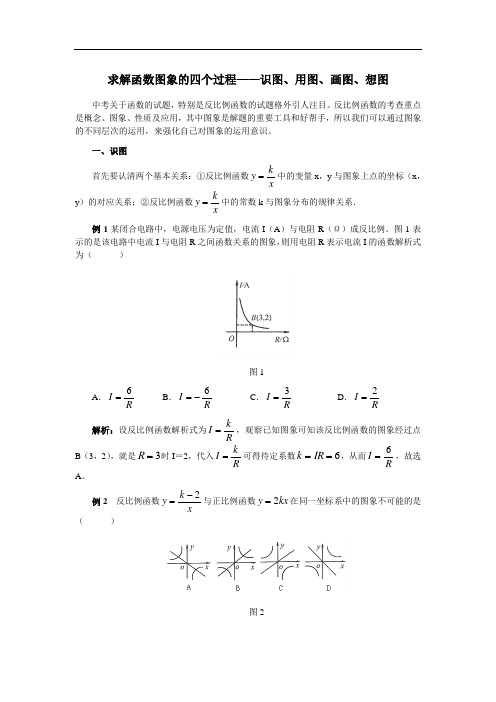 求解函数图象的四个过程——识图、用图、画图、想图