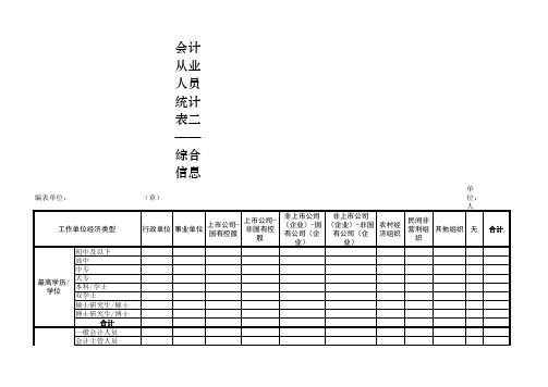 附2表(excel版)：会计从业人员统计表2015xls