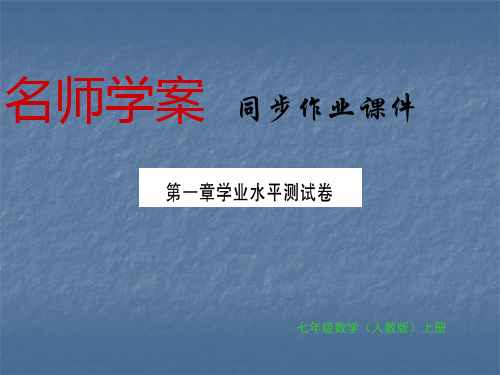 人教版七年级数学上册习题课件：第一章