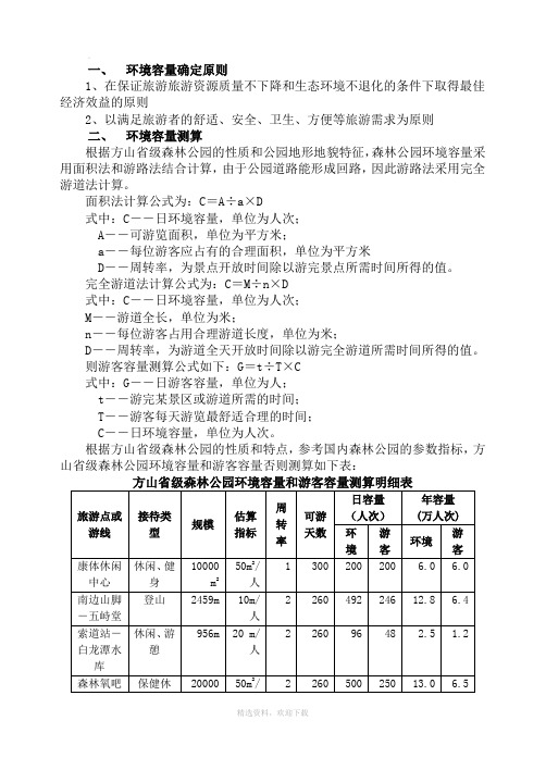 环境容量测算