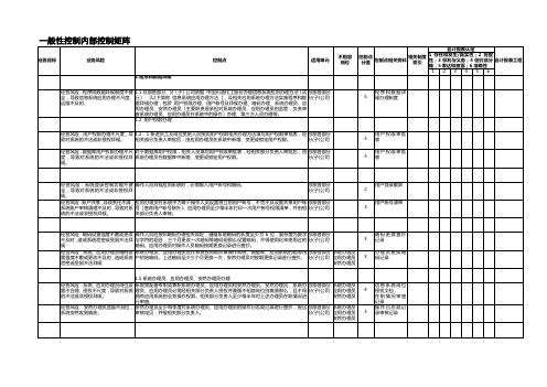 信息资源管理业务内部控制矩阵