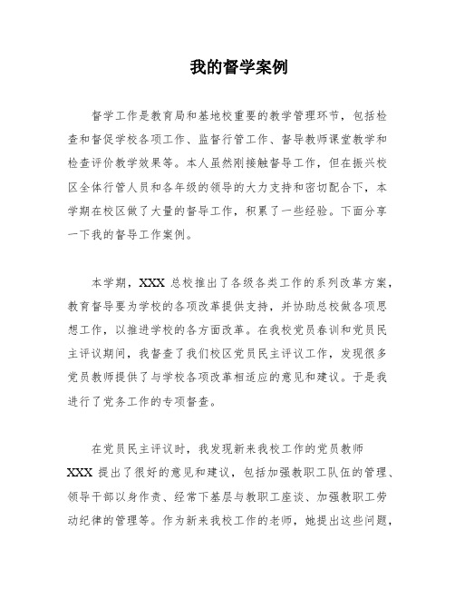 我的督学案例