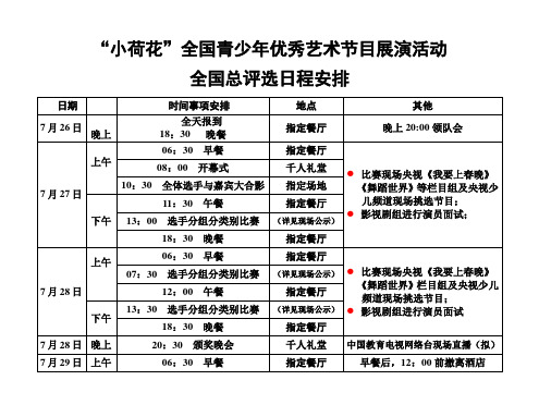 小荷花全国青少年优秀艺术节目展演活动