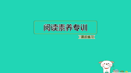 浙江省六年级语文下册第三单元阅读素养专训新人教版