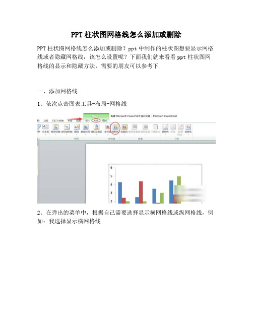 【PPT实用技巧】PPT柱状图网格线怎么添加或删除