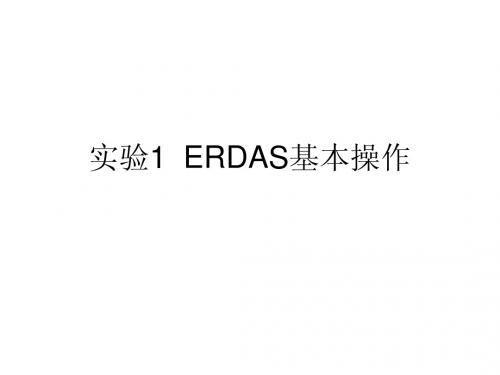 ERDAS基本操作