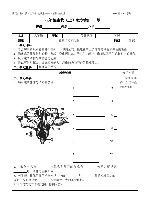 花的结构和来类型花的结构和类型[1]