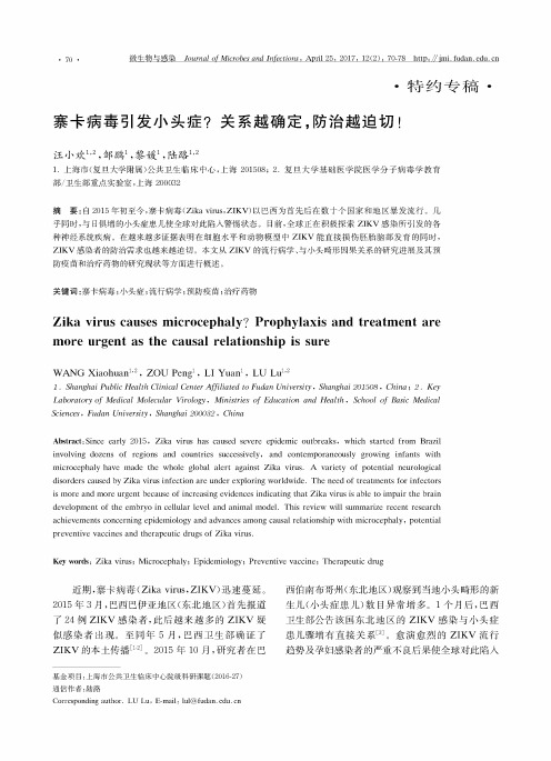 寨卡病毒引发小头症？关系越确定防治越迫切!