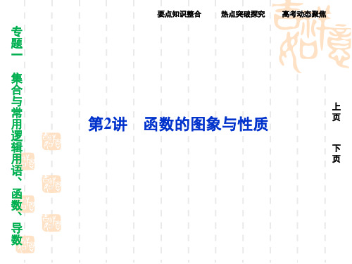 届高考数学二轮复习专题一第2讲函数的图象与性质PPT课件