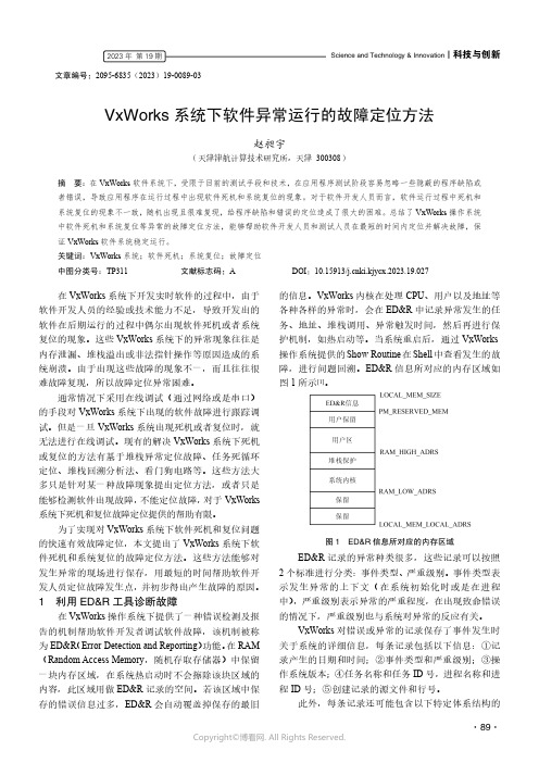 VxWorks系统下软件异常运行的故障定位方法