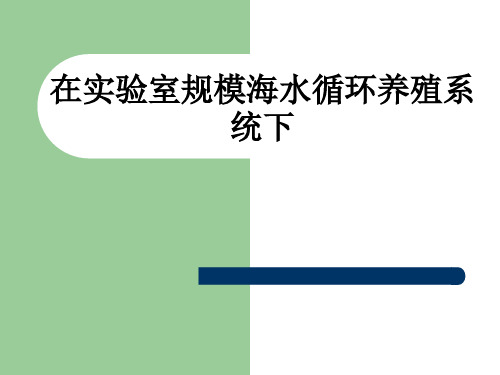 在实验室规模海水循环养殖系统下PPT课件