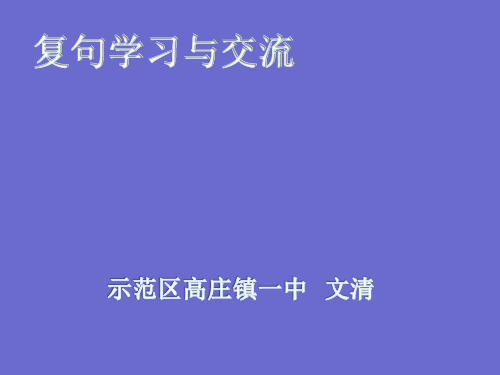 中考语文复习习题【《复句学习与交流》】课件